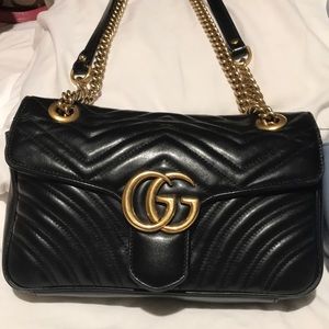 Gucci Small Marmont leather Double G crossbody bag